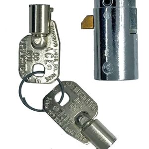 Compx Chicago C4255-19RL Vending T-Handle Cylinder Only, Keyed Different Tubular Key