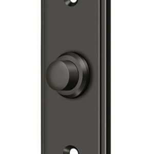 Deltana Bell Button,Rectangular Contemporary Oi, Oil Rubbed Bronze