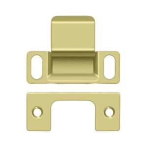 Deltana SP2751U3 Strike Plate; Dust Cup; Adjustable; 2-3/4" x 1-1/4"; Bright Brass Finish
