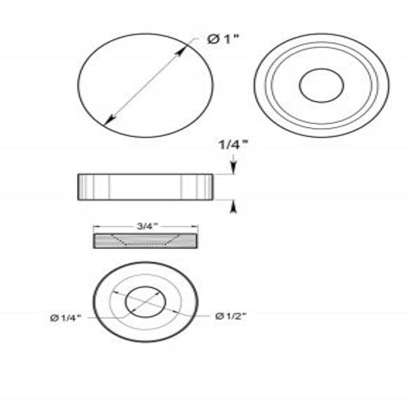 Deltana Scf100u10b Flat Round Screw Cover Clavo, Oil Rubbed Bronze - Image 3