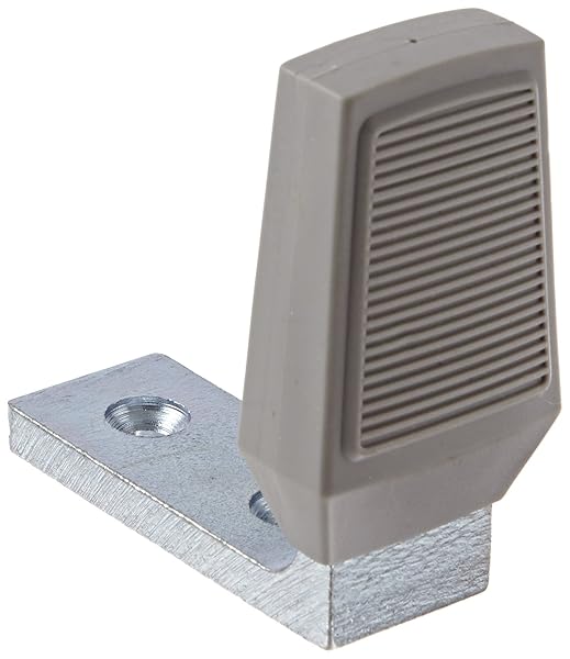 Rockwood 486.2C Steel Angle Door Stop, #12 x 1-1/2" FH SMS Fastener with Plastic Anchor, 1" Base Width x 2-1/2" Base Length, 2-5/8" Height, Zinc Plated Finish